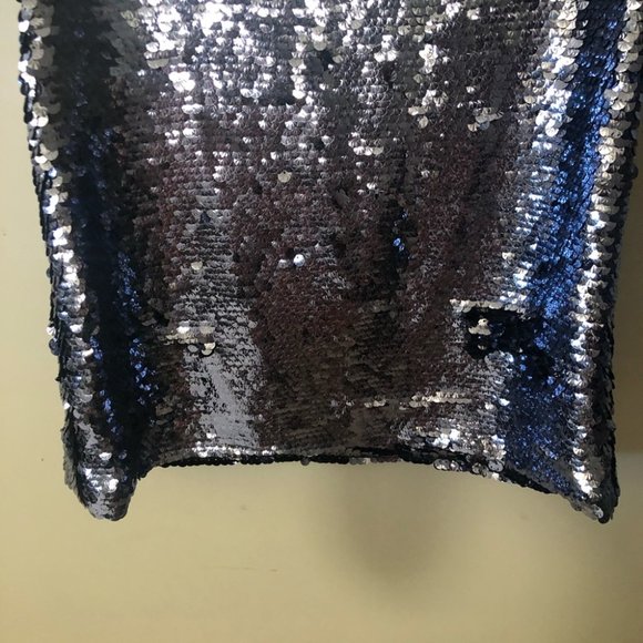 Anthropologie leifsdottir blue sequin top medium - Picture 4 of 8